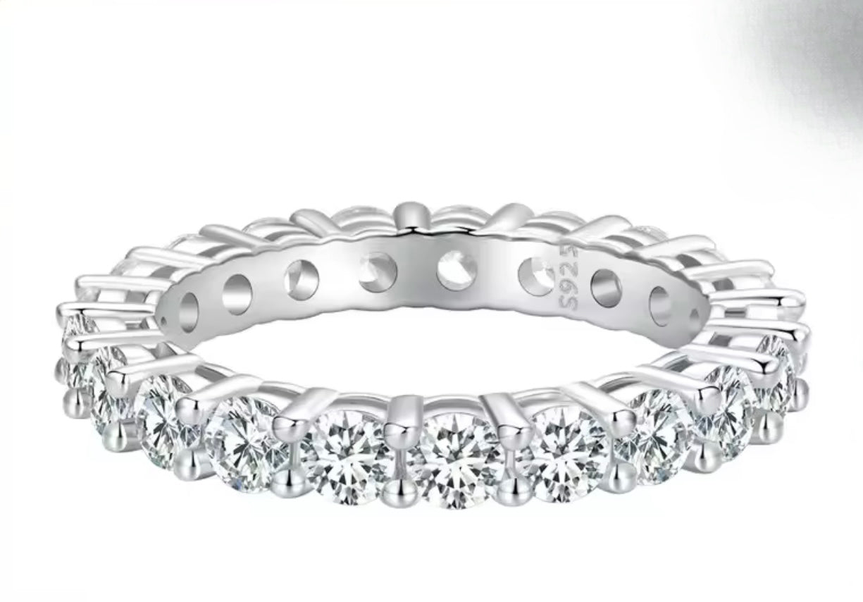 Moissanite Full Eternity Band