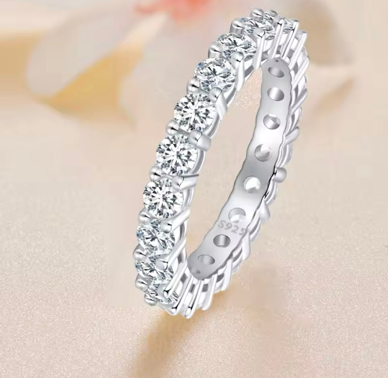 Moissanite Full Eternity Band