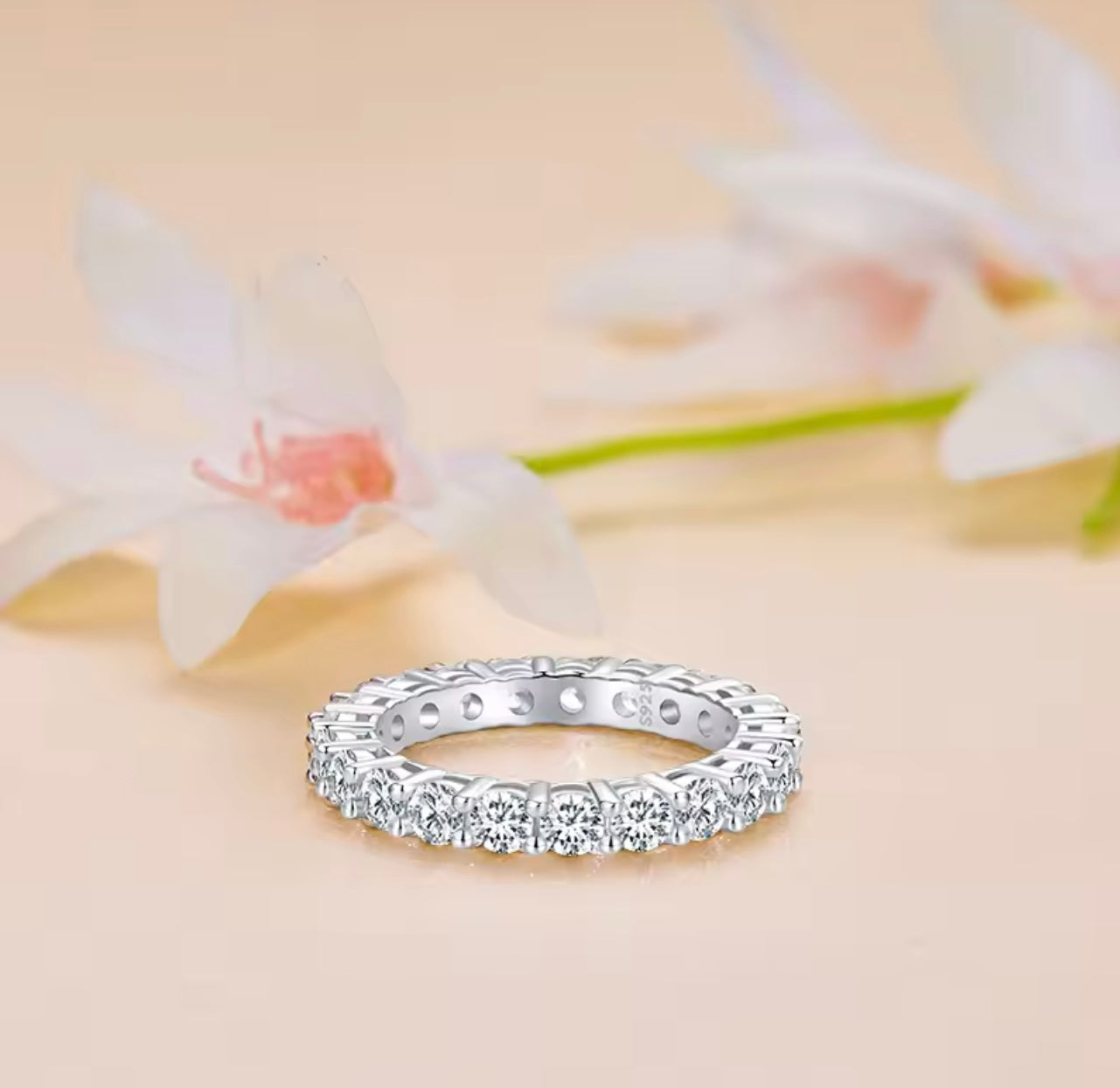 Moissanite Full Eternity Band