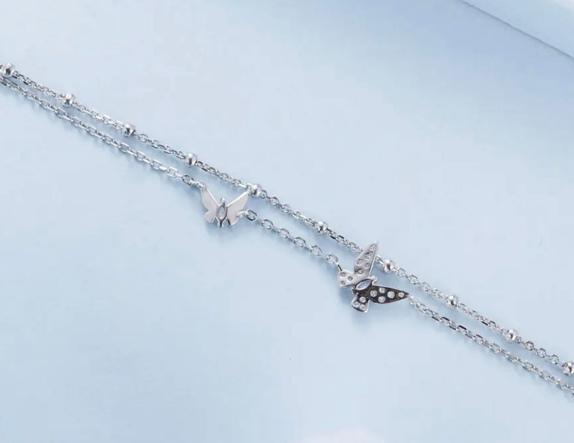 Double-Layer Butterfly Bracelet